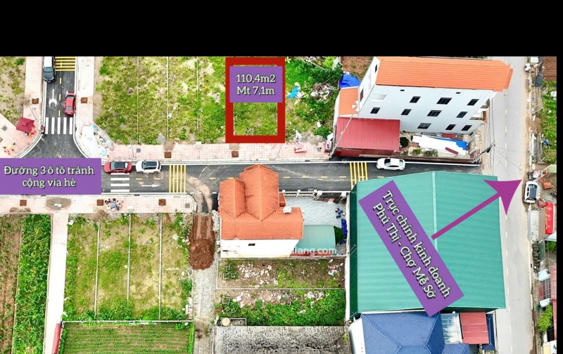 Bán 88,7m² đất đấu giá Phú Thị gần chợ Mễ Sở, khu TĐC Vành Đai 4, mặt tiền 5m, vỉa hè KD